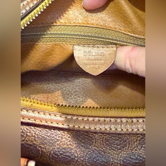 Celine Triomphe Macadam Rare Vintage Mini Boston EUC Approximately 7.5”x4” - Picture 14 of 14